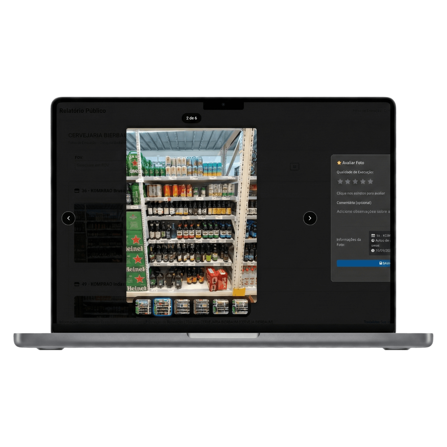 Tela de auditoria de execução do TradeKing